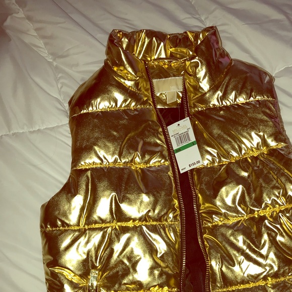 michael kors gold vest